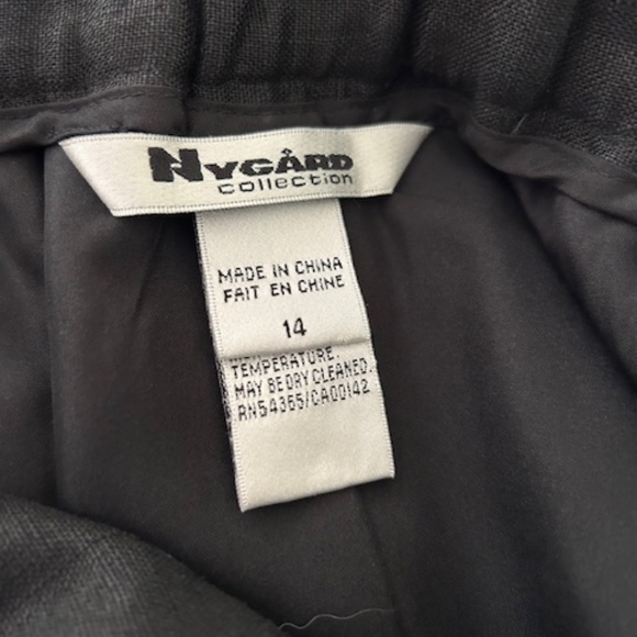 100% Linen , NYGARD High waisted, wide leg, lined trousers - Picture 3 of 6